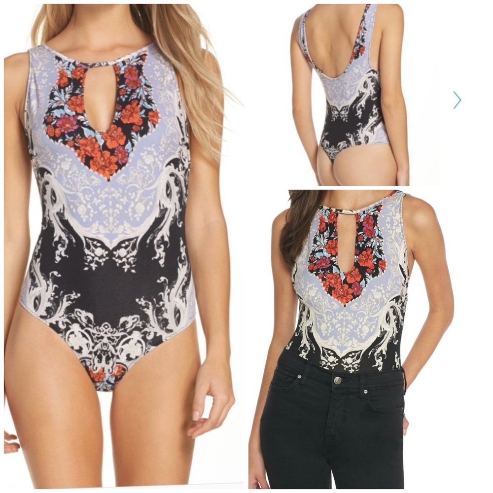 FREE PEOPLE Intimately Floral Multicolor Thong S